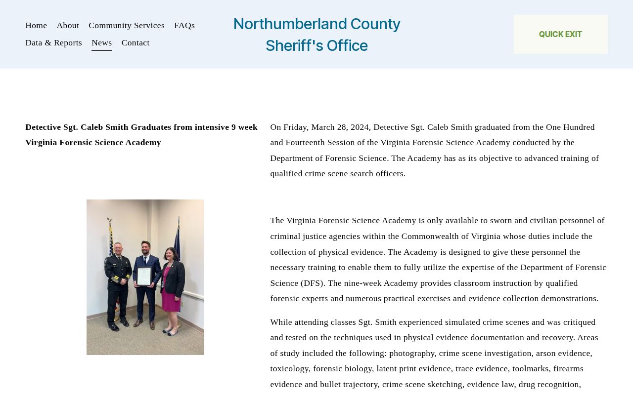 Heathsville, Northumberland County sheriff news source for arrest-record context